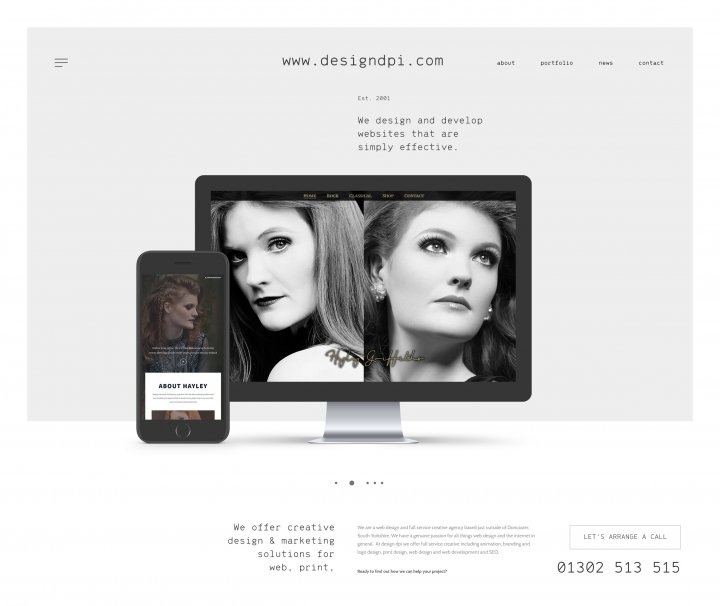 Web design for Hayley Griffiths