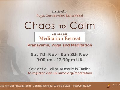 CHAOS TO CALM - Online Meditation Retreat this Weekend
