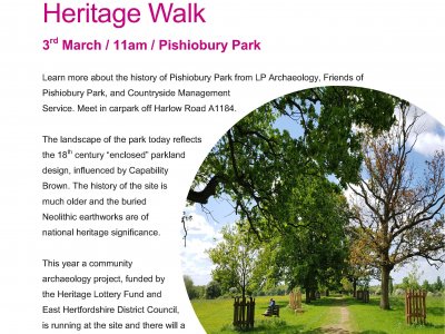 Heritage Walk in Pishiobury Park 11am 3 March 2020