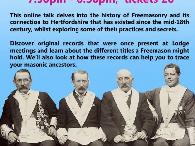 Hertfordshire's Masonic Connection (online event)