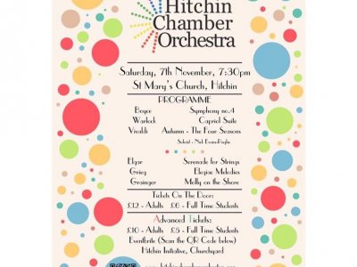 Hitchin Chamber Orchestra - Concert 7th November 19:30 St Mary's