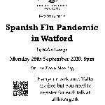 Spanish Flu Pandemic in Watford - Online Zoom Talk