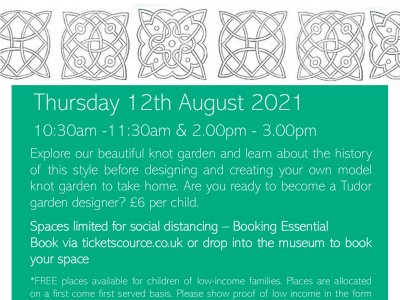 Summer at Hertford Museum. Week 3: Create a Tudor Knot Garden