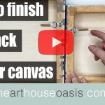 How to Video- Finish the back of your canvas with D-rings & cord