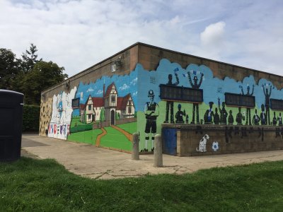 Mural at Moatfield ground Bushey