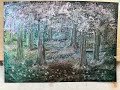 Iridescent Watercolour painting - Evening in the woods
