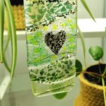 Fused Glass Valentines Window Hanger