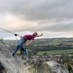 Outdoor aerial dance performance - Holmfirth Arts Festival