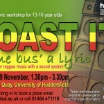 Toast it! Dub and reggae music + lyric workshop for 13-16 years