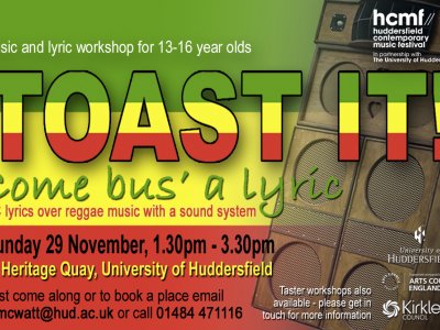 Toast it! Dub and reggae music + lyric workshop for 13-16 years