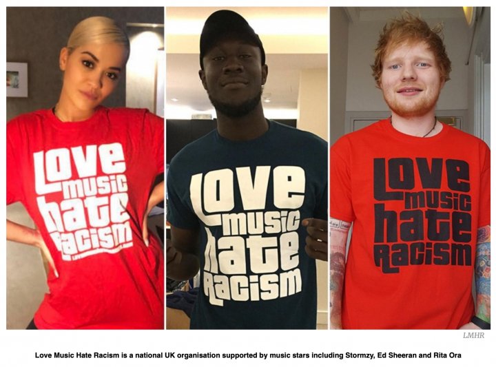 Supporters of Love Music Hate Racism