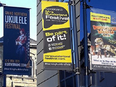 Huddersfield's Cultural Offer - Banners in Town Centre