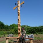 Fort Apache Totem pole carve