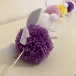 Kids Crafts - Create a Bunny Pom Pom Garland