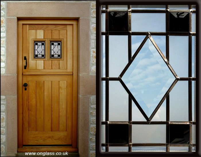 Bevel glass windows enhance this stable door.