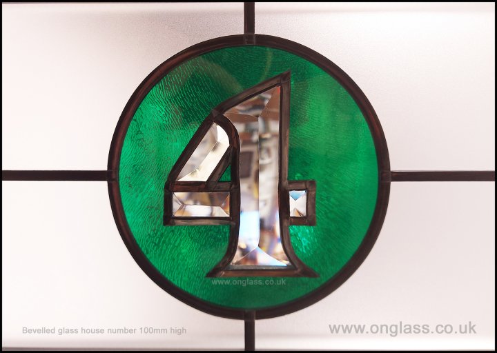 bevelled glass house number toplight window