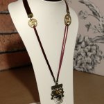Brown Velvet & Satin Steampunk Necklace