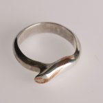 Copper and Silver Twist Ring
