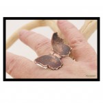 Copper Butterfly Silver Ring.