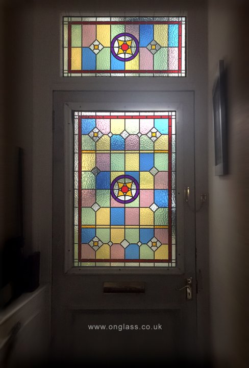 Front door and fanlight window