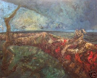 ipston Landscape:  Oil On Canvas