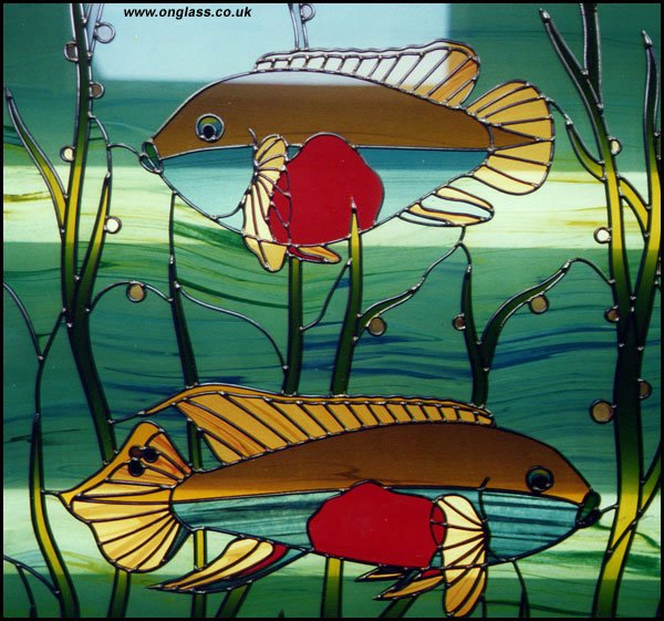 Kribensis stained glass Fish