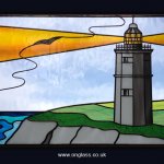 lighthouse stained glass window