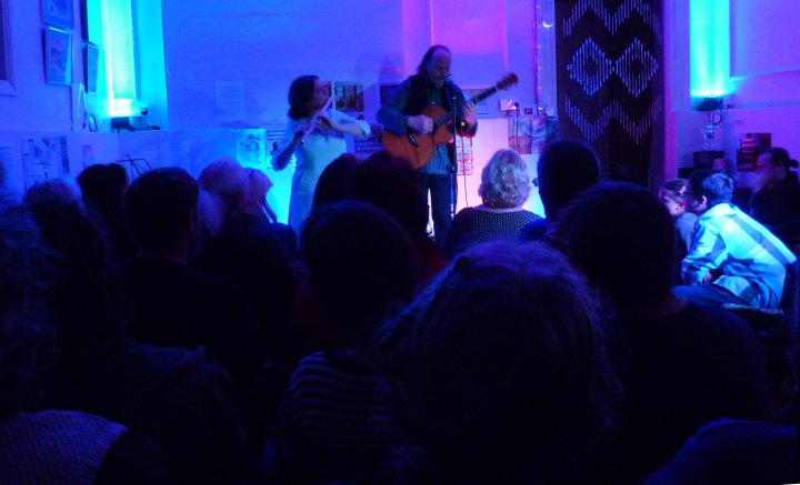 Phil Bird with Anna Georghiou Performing at nurture by nature
