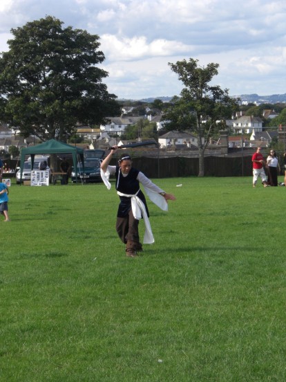 sword dancing at Brixham's Cowtown Carnival