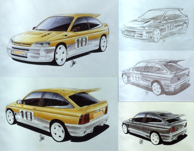 The design for the Ford Escort RS Cosworth - 1989