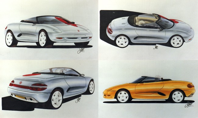 The design for the MGF Sportscar - Feb 1991