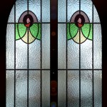 Victorian arched stained glass.