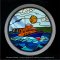 Brixham RNLI Lifeboat round stained glass porthole round window / <span itemprop="startDate" content="2020-10-09T00:00:00Z">Fri 09 Oct 2020</span>