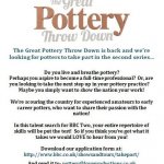 THE GREAT POTTERY THROW DOWN IS BACK!
