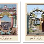 Vintage Inspired Travel Posters of Paignton and Dartmouth